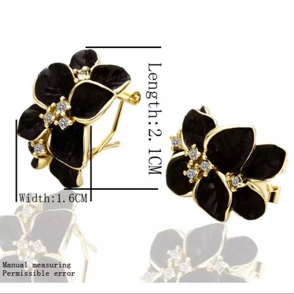 ❤️🆕 Stunning Set Silver Golden Rose - Picture 4 of 4